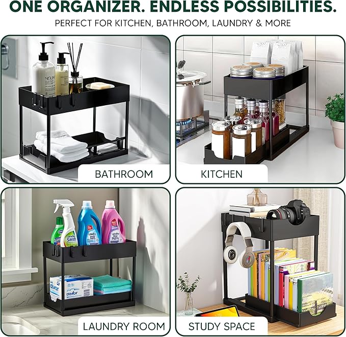 Cartufy™ 2-Tier Under Sink Organiser