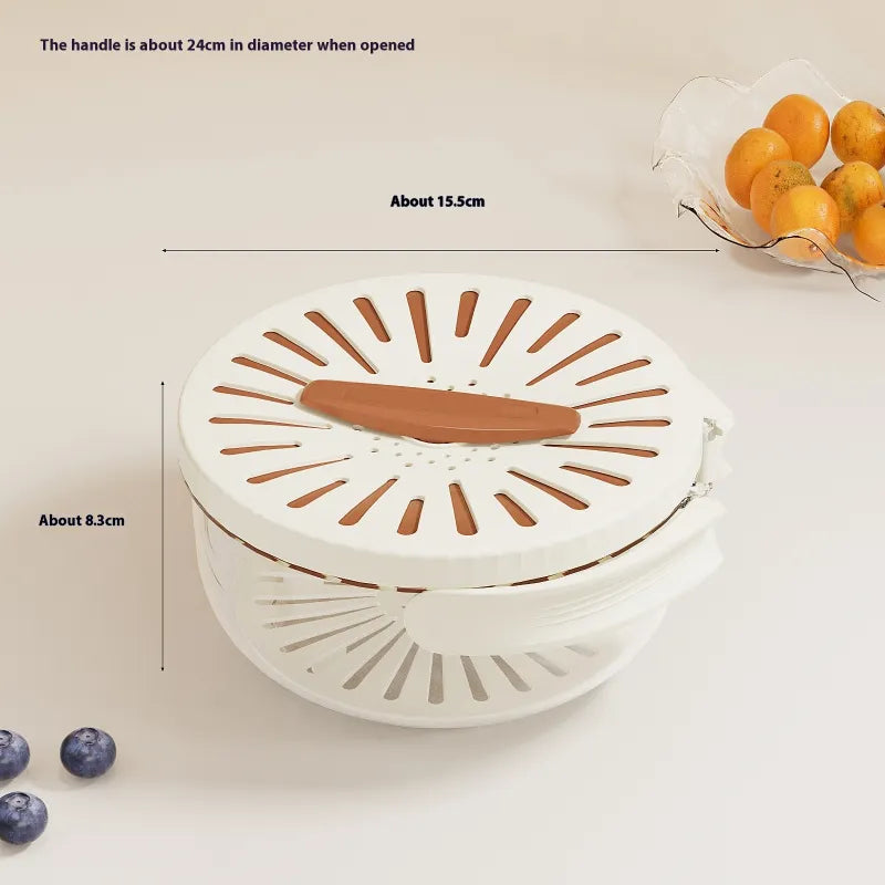 Cartufy™ Foldable Fruit Drain Basket & Refrigerator Crisper Box