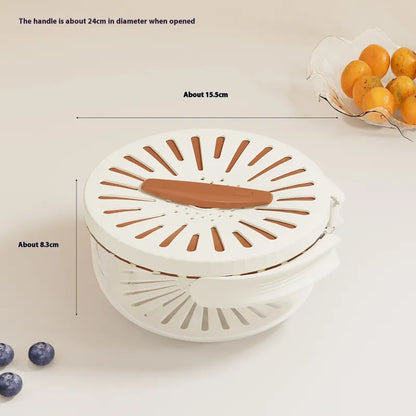 Cartufy™ Foldable Fruit Drain Basket & Refrigerator Crisper Box