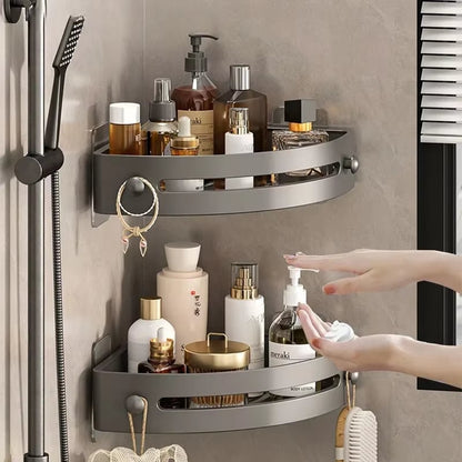 Cartufy™ Rustproof Space Aluminum Bathroom Triangle Shelf
