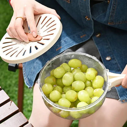 Cartufy™ Foldable Fruit Drain Basket & Refrigerator Crisper Box
