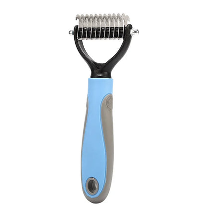 Cartufy™ Dual-Sided Undercoat Rake for Dogs & Cats