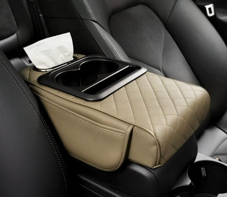 Multifunctional Car Armrest Cushion Organizer | PU Leather