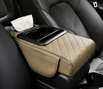 Multifunctional Car Armrest Cushion Organizer | PU Leather