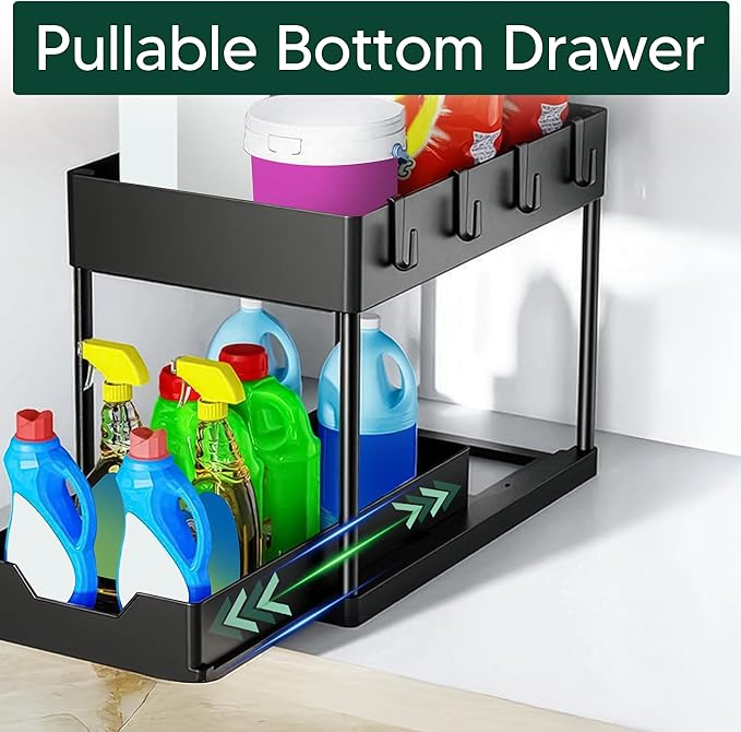 Cartufy™ 2-Tier Under Sink Organiser