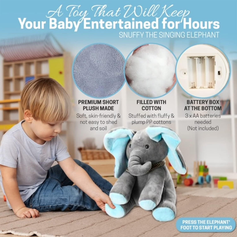Cartufy™ Peek-a-Boo Talking Elephant