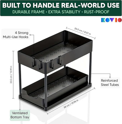 Cartufy™ 2-Tier Under Sink Organiser