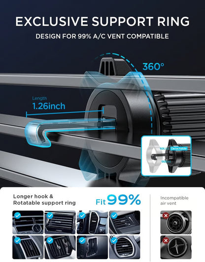 Fall-Proof Air Vent Car Phone Mount Holder | 360° Rotation