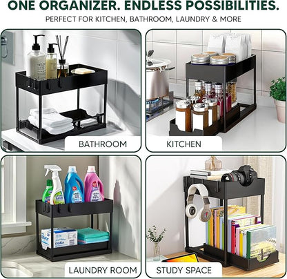 Cartufy™ 2-Tier Under Sink Organiser
