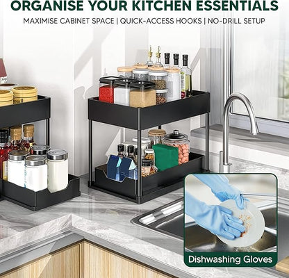 Cartufy™ 2-Tier Under Sink Organiser