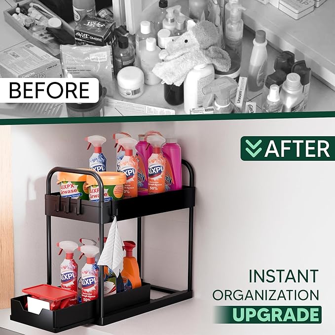 Cartufy™ 2-Tier Under Sink Organiser