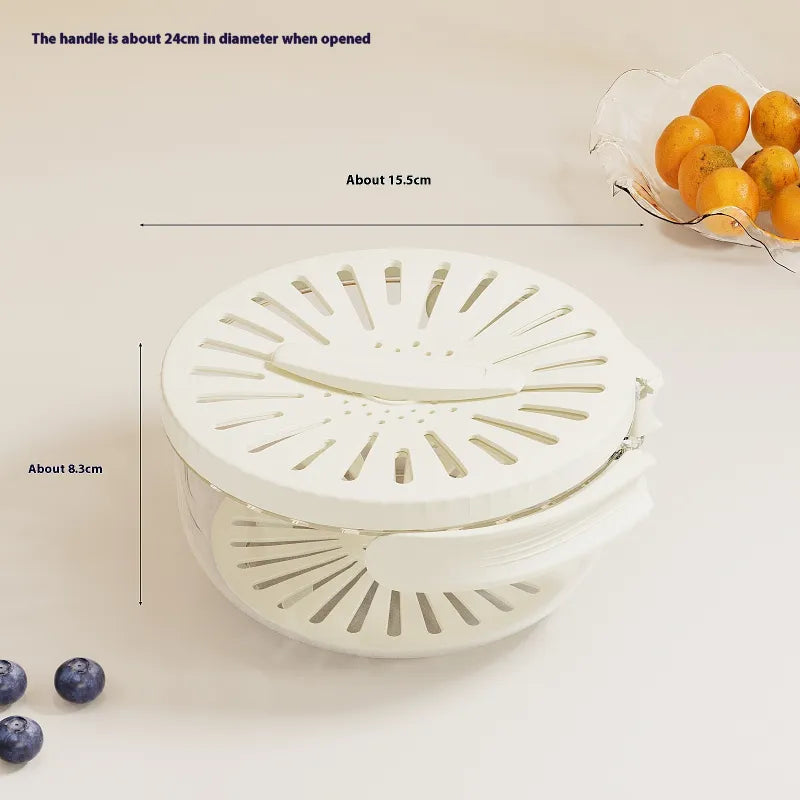Cartufy™ Foldable Fruit Drain Basket & Refrigerator Crisper Box