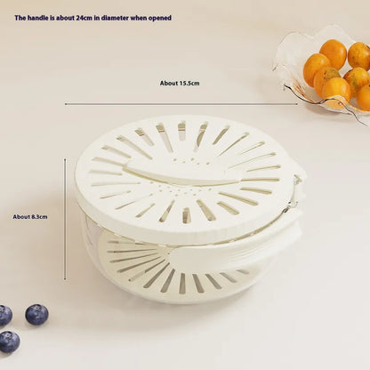 Cartufy™ Foldable Fruit Drain Basket & Refrigerator Crisper Box