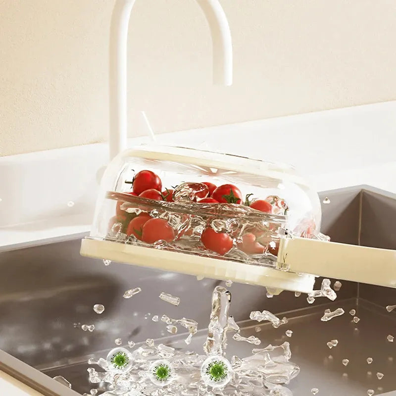 Cartufy™ Foldable Fruit Drain Basket & Refrigerator Crisper Box