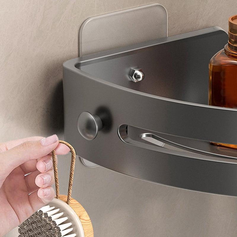 Cartufy™ Rustproof Space Aluminum Bathroom Triangle Shelf