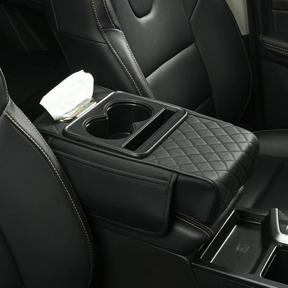 Multifunctional Car Armrest Cushion Organizer | PU Leather