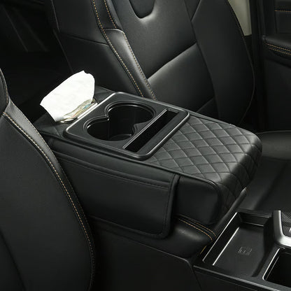 Multifunctional Car Armrest Cushion Organizer | PU Leather
