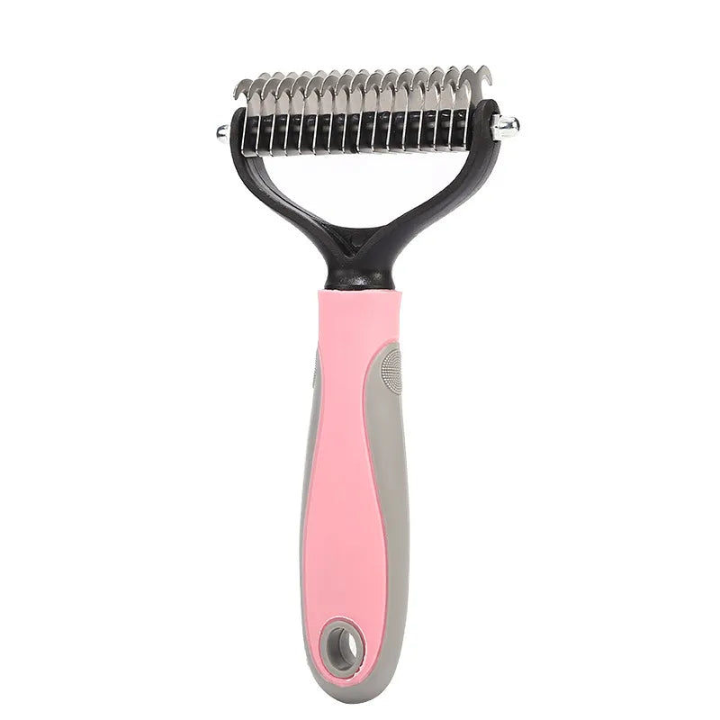Cartufy™ Dual-Sided Undercoat Rake for Dogs & Cats