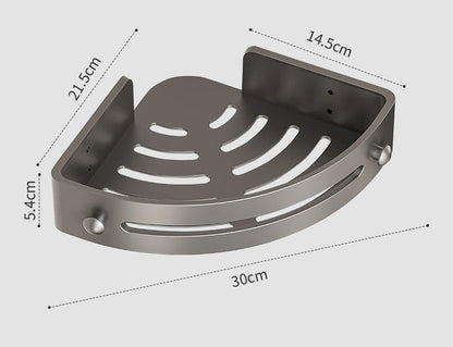 Cartufy™ Rustproof Space Aluminum Bathroom Triangle Shelf