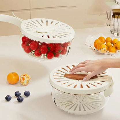 Cartufy™ Foldable Fruit Drain Basket & Refrigerator Crisper Box