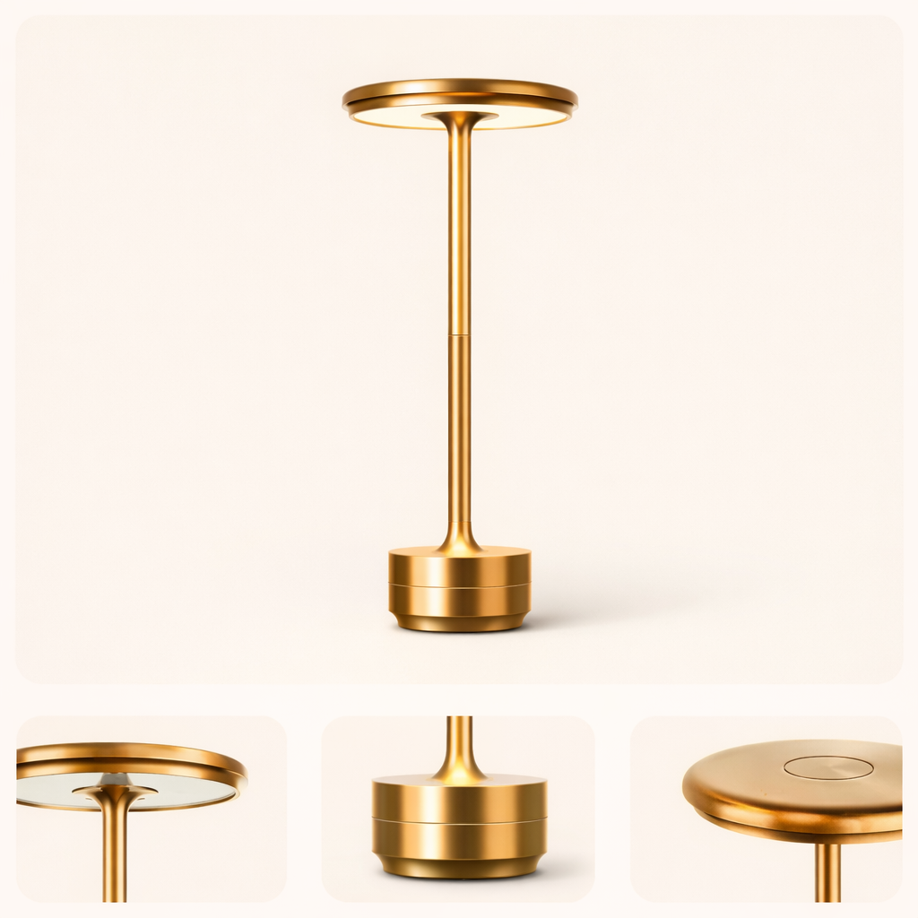 Stockholm Wireless LED Table Lamp | Touch-Control Dimmer Light