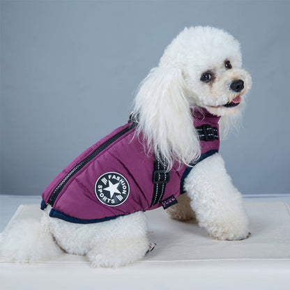 Cartufy™  Waterproof Winter Jacket with Built-in Harness