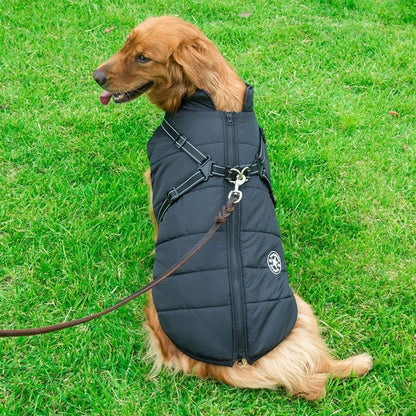 Cartufy™  Waterproof Winter Jacket with Built-in Harness