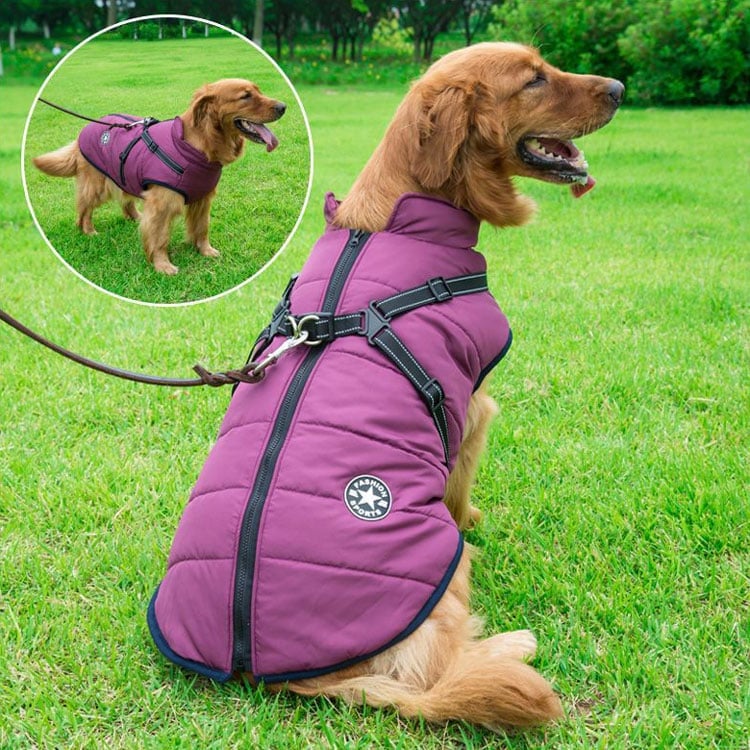 Cartufy™  Waterproof Winter Jacket with Built-in Harness