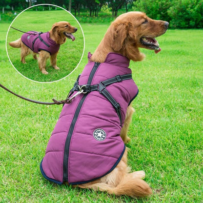 Cartufy™  Waterproof Winter Jacket with Built-in Harness