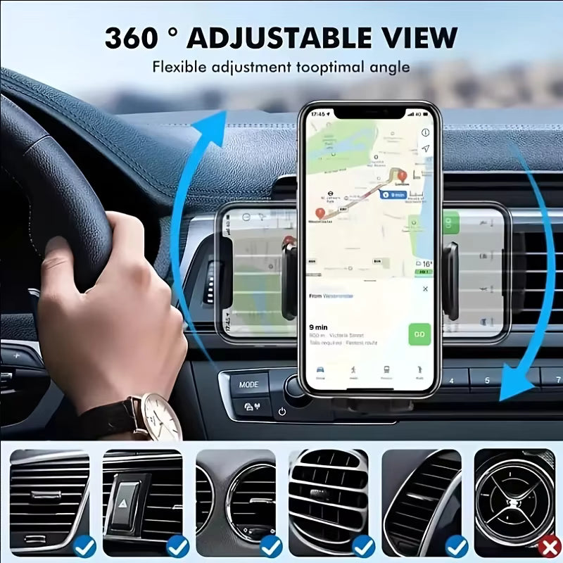 Fall-Proof Air Vent Car Phone Mount Holder | 360° Rotation