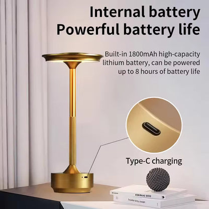 Stockholm Wireless LED Table Lamp | Touch-Control Dimmer Light