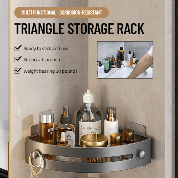 Cartufy™ Rustproof Space Aluminum Bathroom Triangle Shelf