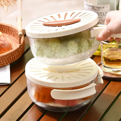 Cartufy™ Foldable Fruit Drain Basket & Refrigerator Crisper Box