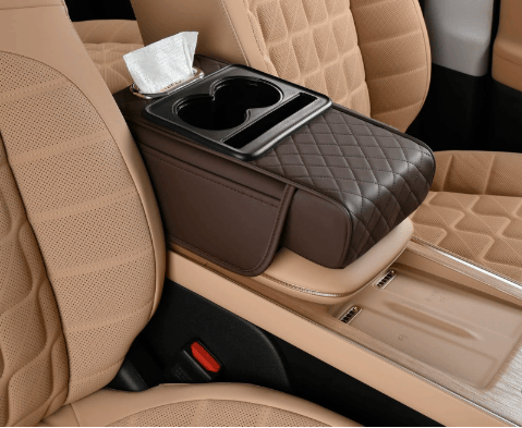 Multifunctional Car Armrest Cushion Organizer | PU Leather
