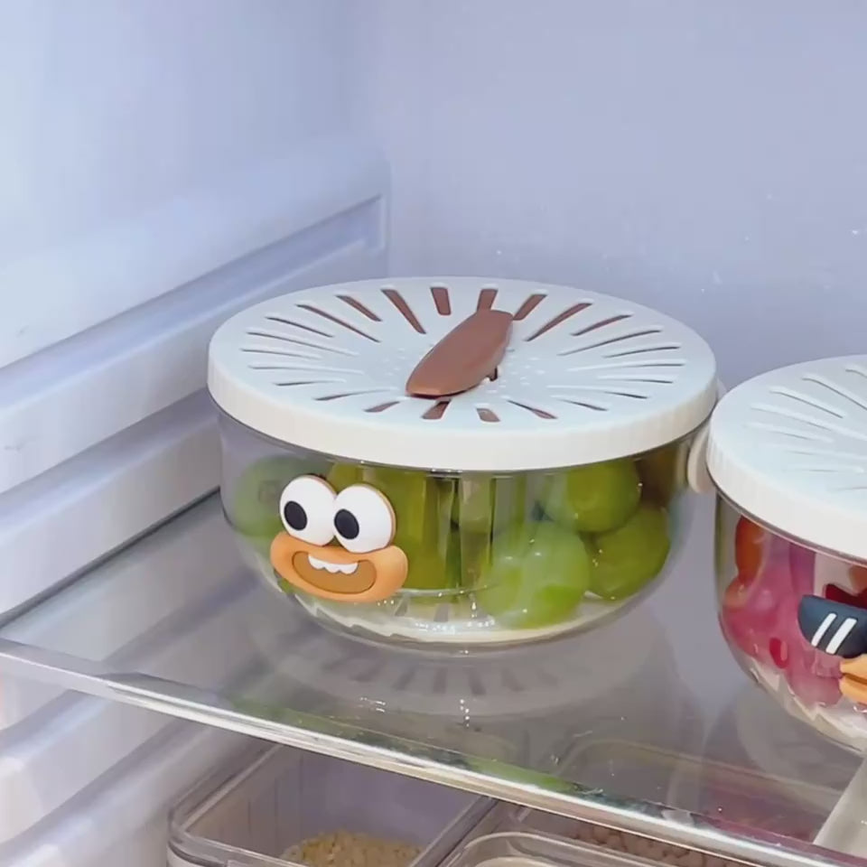 Cartufy™ Foldable Fruit Drain Basket & Refrigerator Crisper Box