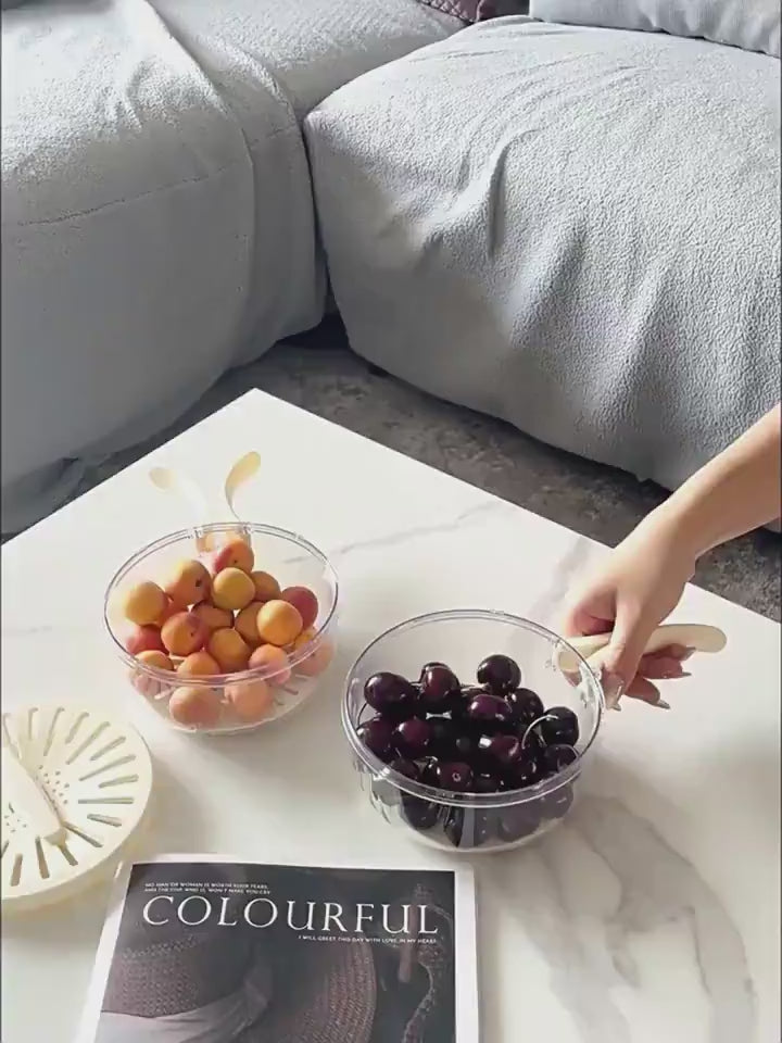 Cartufy™ Foldable Fruit Drain Basket & Refrigerator Crisper Box