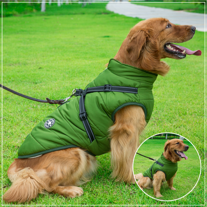 Cartufy™  Waterproof Winter Jacket with Built-in Harness
